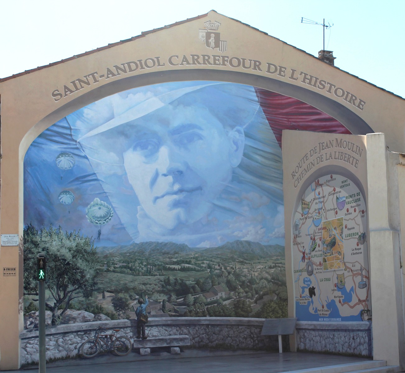 La fresque Jean Moulin, Saint-Andiol carrefour de l’histoire